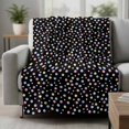 thumbnail image 2 of Colorful Polka Dot Blanket Soft Cozy Warm Throw Blanket for Couch, Plush Fuzzy Flannel Fleece Blankets for Sofa, Modern Minimalist Geometric Black Bed Blankets Lightweight Gifts for Women, 40"x50", 2 of 9