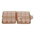 thumbnail image 2 of Unique Bargains 1 Pc Pill Case 12 Grid Pill Box Matte Brown, 2 of 6
