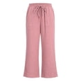 thumbnail image 2 of Lullu Girls Pants Kids Summer Casual Beach Loose Long Trousers with Pockets, Pink, Sizes 5-14, 2 of 8