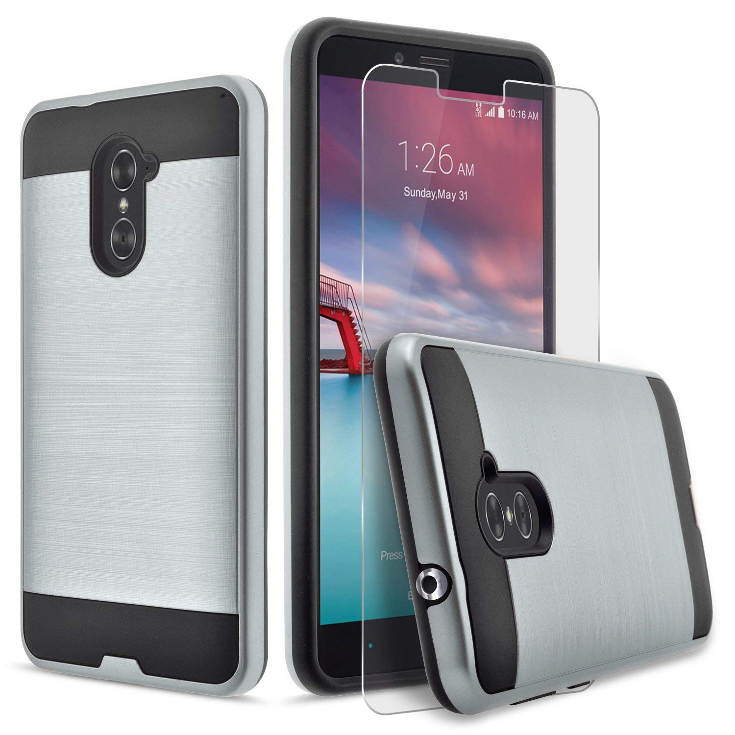 Jitterbug Smart 2 Case, 2Piece Style Hybrid Shockproof Hard Case Cover