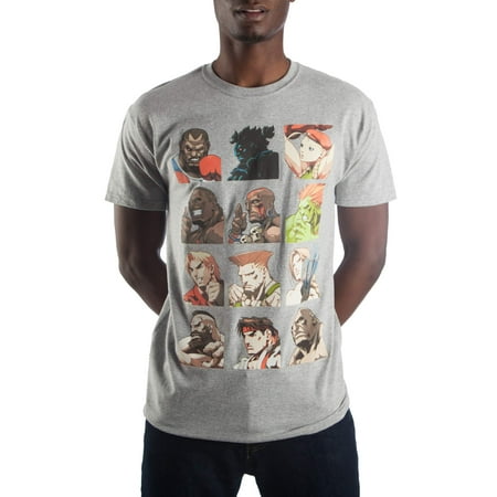 Street Fighter Men's Character Select Screen Short Sleeve Graphic (Best Street Fighter 4 Character)