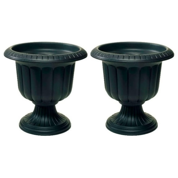 Mfg. # 38198 19" Black Classic Porch Urn Planter - Quantity 2