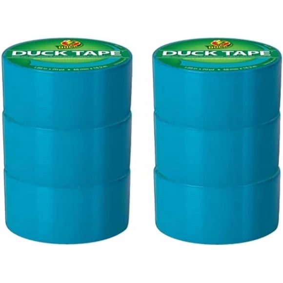 Cinta Adhesiva Duck Color Azul Eléctrico 6 Rollos 4.8 cm x 18 m