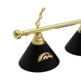 thumbnail image 2 of Western Michigan University 3 Shade Billiard Light with Brass Fixture, 2 of 5