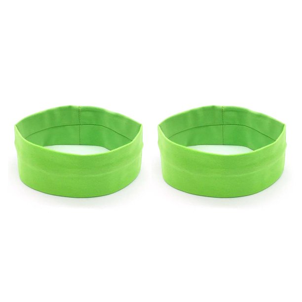 Minnieouse Yoga Deportes Diadema Algodón Atlético Bandas para el cabello Secado rápido Niñas Accesorios para el cabello para tenis Baloncesto Karate Sun 2piezas Verde limón Minnieouse CBP342119