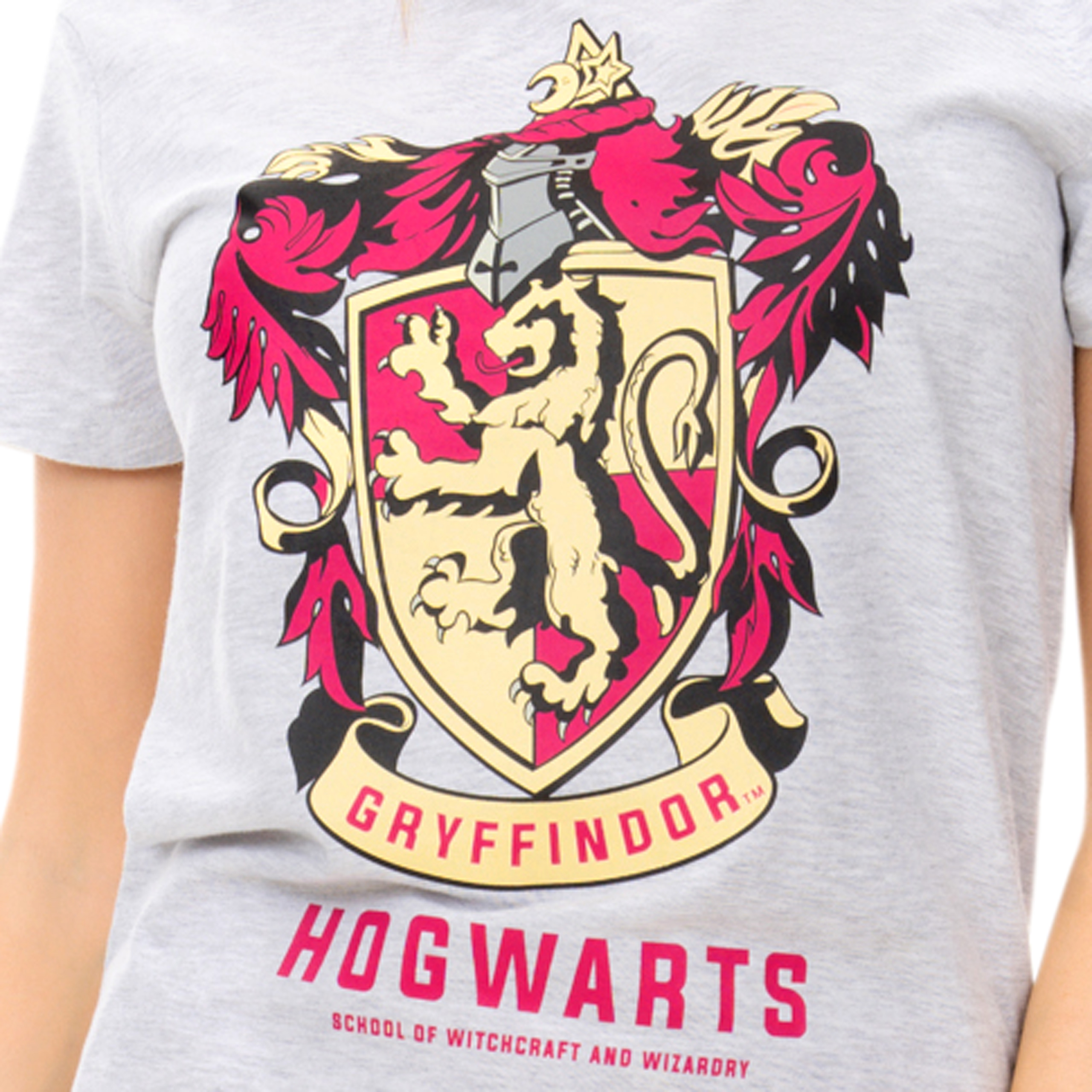 Pigiama Harry Potter Donna – Set Maglietta E Pantaloncini, Castello Di Hogwarts E Stemma Grifondoro, Taglia X-Large