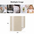 thumbnail image 4 of Beige Striped Cloth Napkins,Farmhouse Luxurious White Stripes Modern Abstract Art Washable and Reusable Dinner Napkins Set of 8,Table Napkin for Kitchen Party Birthday Wedding Hotel 20"x20", 4 of 8