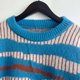 thumbnail image 5 of Gibobby SuéTer Para Mujer de asimétricas con bloques de Color grueso para Otoño e Invierno para mujer, suéter holgado de manga larga con cuello redondo(Azul,M), 5 of 6