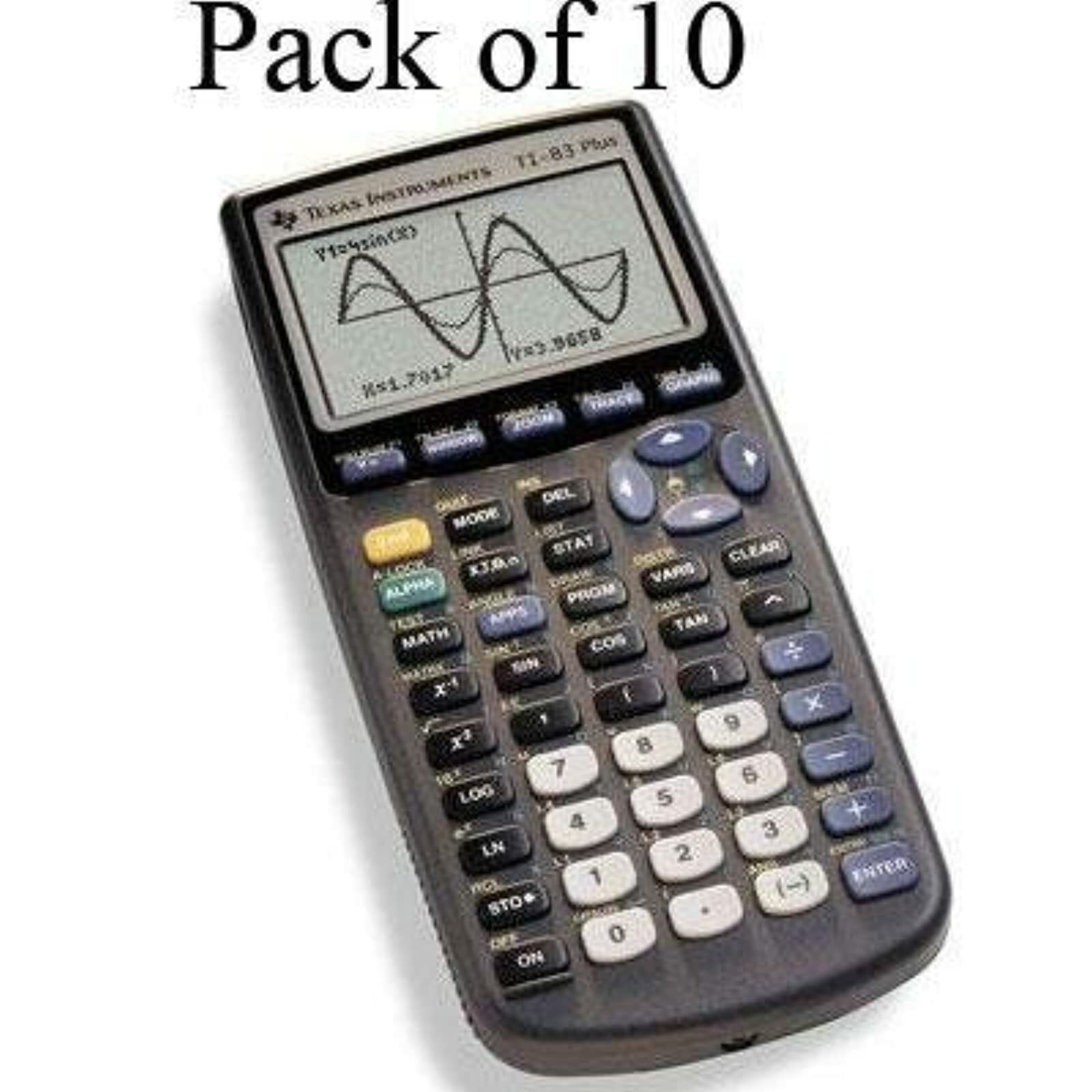 Restored Lot Of 10X Texas Instruments TI-83 Plus Graphic Restored Lot Of 10X Texas Instruments TI-83 Plus Graphic