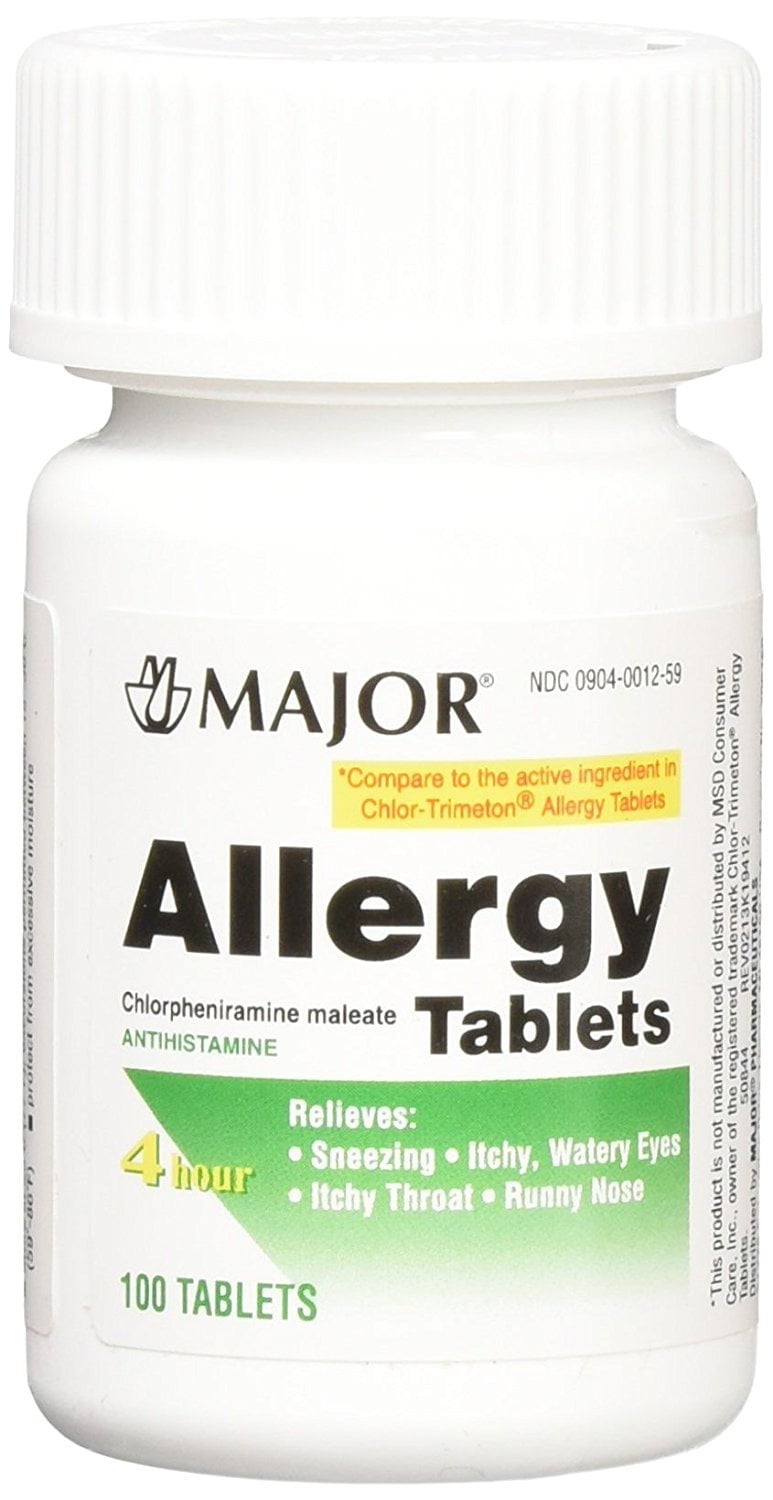 Major Pet Allergy Relief Tablets, 4 mg, 100 Count