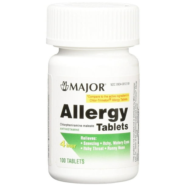 Major Pet Allergy Relief Tablets, 4 mg, 100 Count