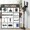 thumbnail image 4 of HOOFUN Cordless Vacuum Cleaner, 50mins Runtime, Powerful Stick Vacuum 6*2600mah Rechargeable Cordless Vacuum for Carpet, Tile, Pet Hair, Hardwood Floors, rose gold, 4 of 12