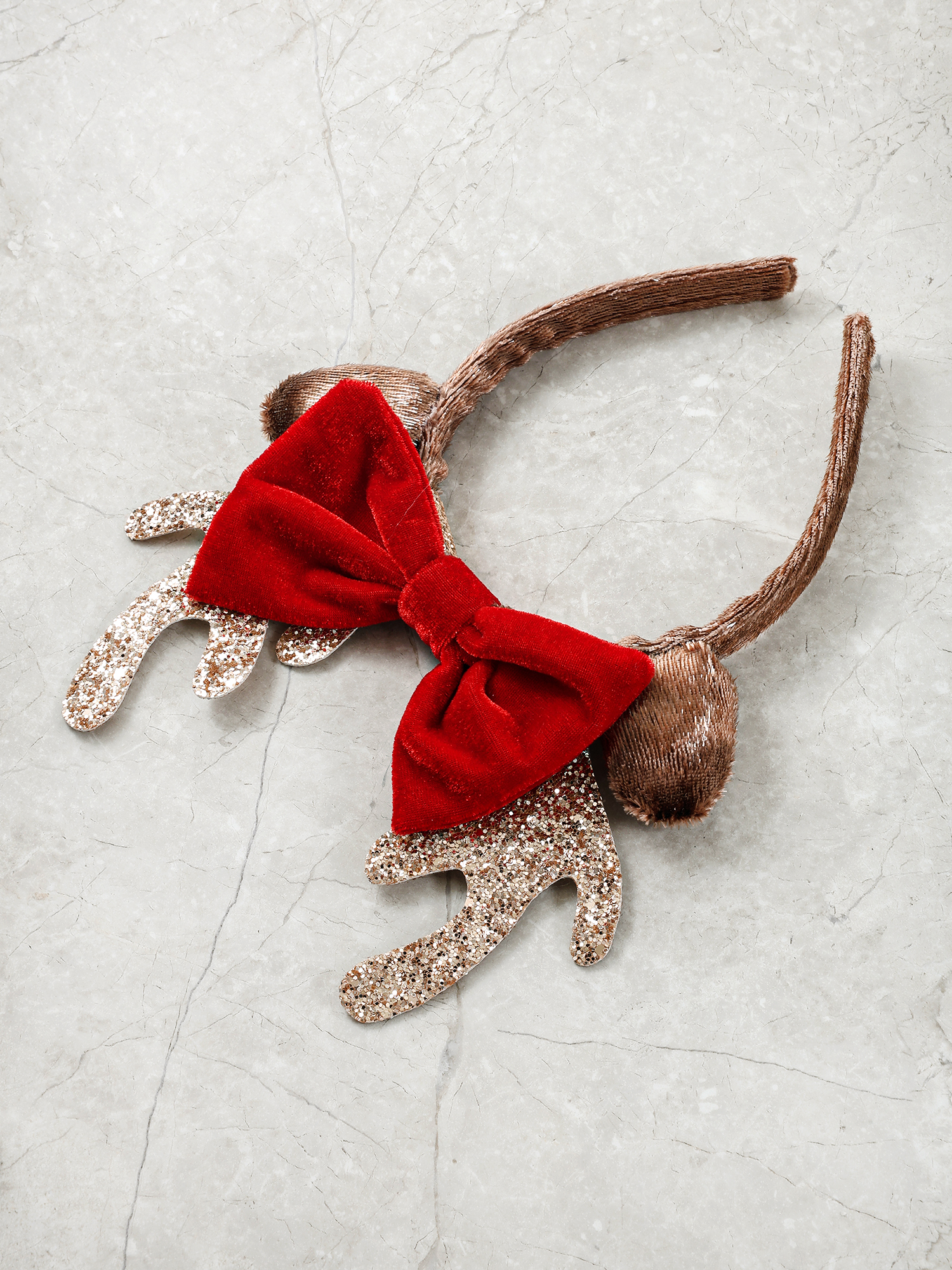 Holiday Time Reindeer and Red Bow Headband, 1 Piece