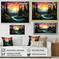 thumbnail image 4 of Designart "horizon Aurora Borealis Natures X" Landscapes Floater Framed Wall Art Living Room, 4 of 7
