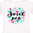 thumbnail image 4 of Inktastic Sweet Pea Hearts Boys or Girls Long Sleeve Baby Bodysuit, 4 of 5