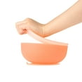 thumbnail image 2 of Olababy 100% Silicone Suction Bowl with Lid for Independent Feeding Baby and Toddler(Coral), 2 of 7