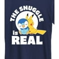 thumbnail image 3 of Pokémon - The Snuggle Is Real Pikachu and Piplup  - Women's Short Sleeve Graphic T-Shirt, 3 of 5
