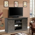 thumbnail image 4 of Sliding Barn Door TV Stand, Vintage Rustic TV Cabinet Stand Fit Up to 65-inch TVs, Storage Cabinets with 2 Gliding Doors & Adjustable Shelves, Home Living Room Furniture, 4 of 8