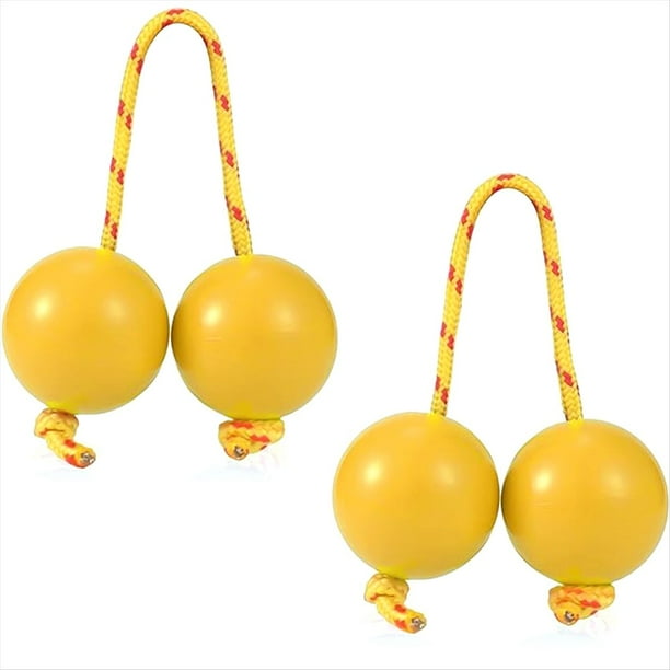 2 Pares de Bolas RíTmicas, Aslatua Shaker Instrumento Sonajero para NiñOs Adultos Bodas Fiestas Clase Musical Amarillo