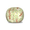 thumbnail image 1 of Nature Storage Toy Bag Chair, Cartoon Drawn Spring Summer Garden Forest Trees and Leaves Illustration, Stuffed Animal Organizer Washable Bag, Large Size, Cream Green Dark Peach, by Ambesonne, 1 of 3