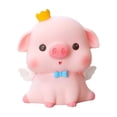 thumbnail image 1 of Alcancía de cerdo, artesanía, obra de arte, decoración, regalo, fácil de usar, tarro de dinero, figura de cerdo Cerdo mediano con ojos abiertos, 1 of 9