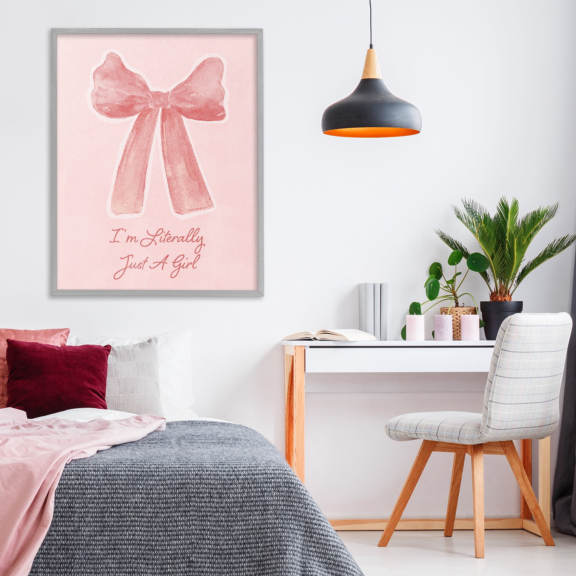 Stupell Industries Literally Just A Girl Gray Framed Giclee Art, design by Lucille Price