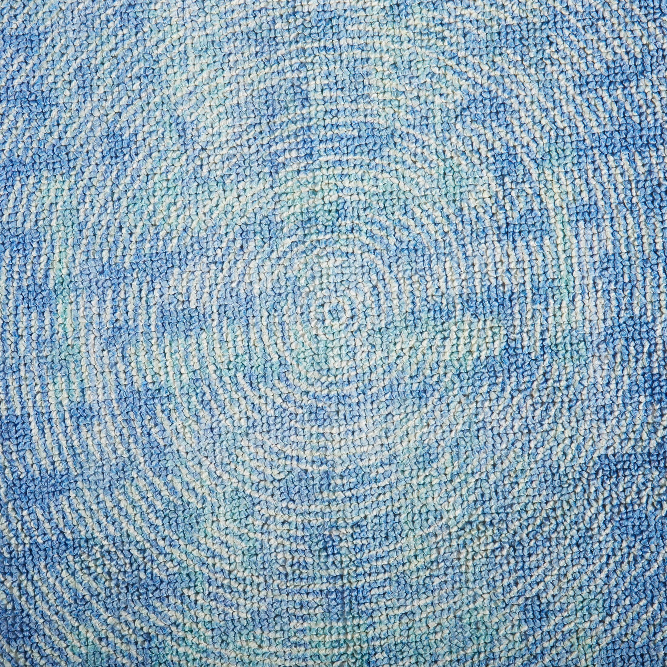 Mainstays Washable Indoor Area Rug, Abstract Blue, 35.43"x55.12"