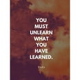 thumbnail image 3 of ArtsyQuotes 12x14 Black Modern Framed Museum Art Print Titled - Yoda Quote: You Must Unlearn, 3 of 5