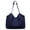深蓝色, variant on Denim Tote Bags with Chain Strap, Large Capacity Jean Bag for Women, Female Trendy Canvas Shoulder Bag for Work & Shopping