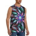 thumbnail image 2 of Pofeuu Colored Abstract Print Men's Muscle T-Shirt, Sleeveless, Muscle Tank, Classic Muscle Tee Top For Men Casual Sleeveless Muscle T-Shirt Trendy Clothes-Small, 2 of 7