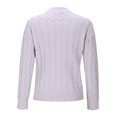 thumbnail image 7 of Karight Women's Long Sleeve V Neck Cable Knit Sweater Jumper Pullover Sweaters Top Cute Soft Ladies Dressy Casual Outfits, 7 of 7