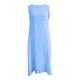 thumbnail image 4 of Faldas Largas de Mujer Casual Cuello Redondo sin Mangas Bolsillo Vestido Multicolor, Falda Larga de Cuatro Lados, Playa de Verano Y Desgaste de Casa, 4 of 6