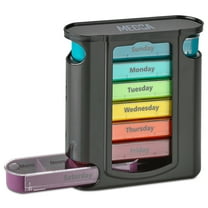 MEDca Stackable Daily Pill Organizer (4 Times a Day) Weekly Medication - Plastic