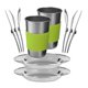 thumbnail image 3 of Sonducket Paquete de 12 vajilla para acampar, vajilla, acero inoxidable, , liviana, plegable, pulido, lavable, cuchara, tenedor Kits de desorden para acampar, 3 of 6