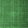 thumbnail image 1 of Ahgly Company Indoor Square Persian Emerald Green Traditional Area Rugs, 5' Square, 1 of 4
