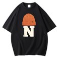 thumbnail image 1 of Camiseta Casual de Manga Corta de la Blusa de Cuello Redondo, Mangas de Mano para Hombres, 1 of 3
