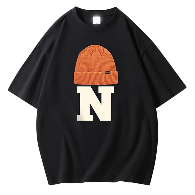 Camiseta Casual de Manga Corta de la Blusa de Cuello Redondo, Mangas de Mano para Hombres