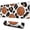White Leopard Basketballs, variant on Long Mouse Pads for Desk,White Leopard Basketballs Pattern Desk Mats on Top Of Desks, Desk Mouse Pad Extra Large with 3mm Non-Slip Base and Stitched Edge for Gaming,Office,Work,Home 47.3"x23.6"