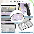 thumbnail image 4 of Nylon Fish Mouth Pencil Case with Large Capacity Zipper Pencil Pouch Pastel Purple Easter Bunnies Pencil Bag Organizers, 4 of 7