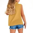 thumbnail image 2 of Jalioing Kids Girls Button Down Tank Shirts Collared Sleeveless Summer Shirts Loose Cotton Linen Blouses, 2 of 7