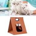 thumbnail image 5 of Casa de Fieltro para Gatos Saco de Dormir para Gatos de Fieltro Integrado Plegable Lavable Extraíble para Gatos Gatitos Cachorros Chocolate, 5 of 5