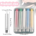 thumbnail image 3 of Colored Dust-Free Chalk Set, Washable Rotatable Chalks for Blackboards, Paper & Glass, 5-Piece Indoor Writing & Drawing Tool, Protective Case Included, 3 of 8