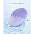 thumbnail image 5 of VoluVibe Facial Cleansing Brush Made with Ultra Hygienic Soft Silicone, Waterproof Sonic Vibrating Face Brush for Deep Cleansing, Gentle Massaging, Inductive Charging (Violet) 1 Pack+5 Speed Settings, 5 of 6