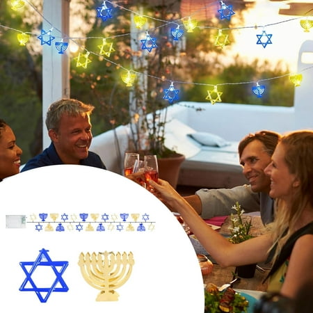 

Brilliant Hanukkah Decoration Innovative LED Nine Menorah Chandelier With Star Of David Design Illuminating The Festive Warmth