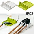 thumbnail image 1 of 2pcs Kitchen Utensil Rest Spoon Rest Pad Silicone Utensil Rest Drip Pad, 1 of 3