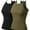 2PACK - Black/Military, variant on Women's Halter Neck Ribbed Tank Top