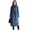 Blue, variant on BAETEUY Women Jacket Turn-down Collar Pockets Double-breasted Overcoat