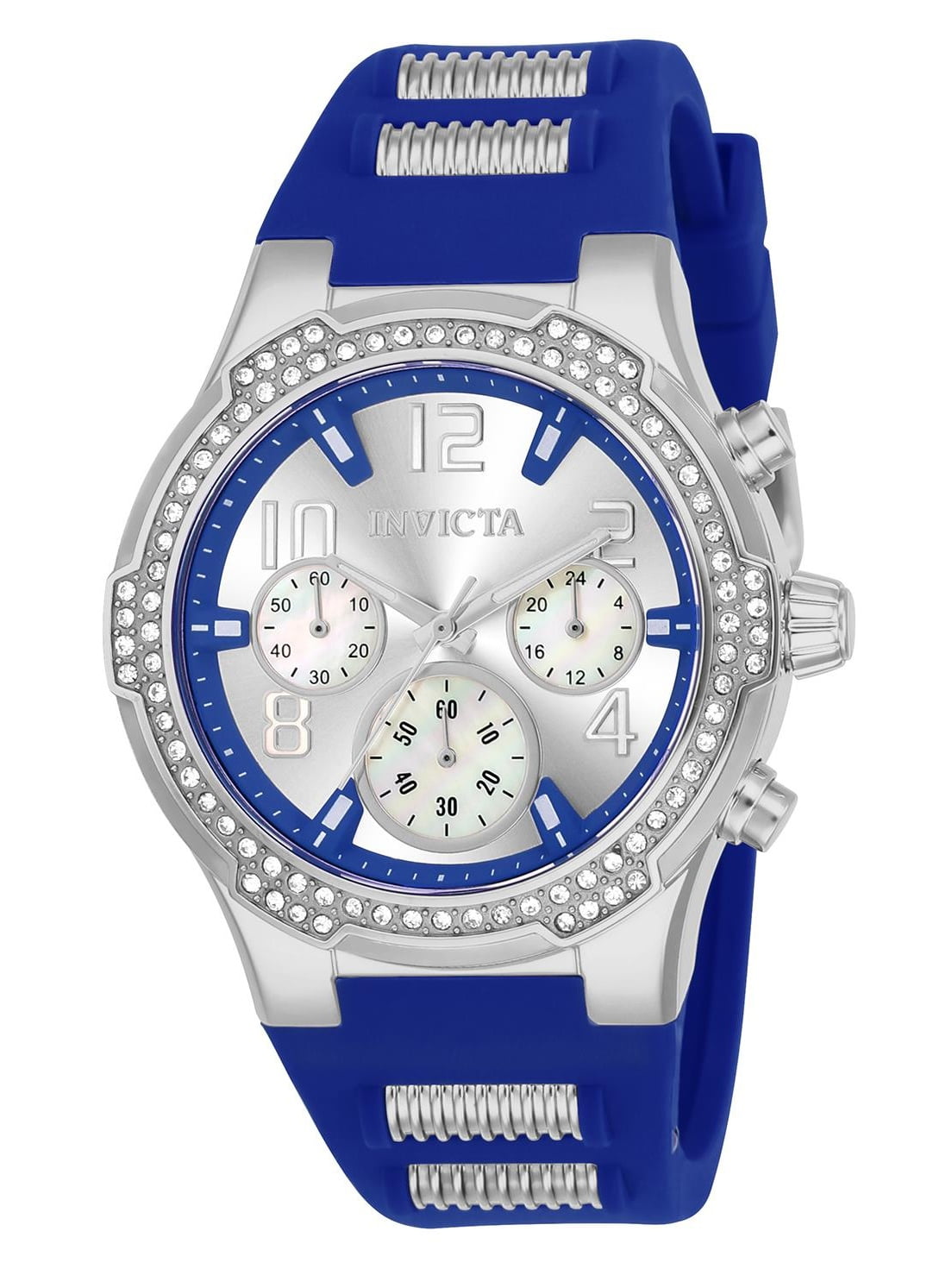 Invicta Invicta Women's Blu Blue Silicone Band Steel Case Quartz