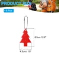 thumbnail image 2 of Uxcell 6Pcs Reflective Keychain Tags Reflective Pendant Reflector Key Ring Safety Reflector Christmas Tree Shape Red, 2 of 7