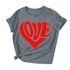 thumbnail image 4 of Xuyuer Women's Lover Printed Round Neck Short Sleeve T-Shirt, Cute Casual Graphic Tee Top for Date Nights, Anniversary Gifts and Couple Outfits, 4 of 7